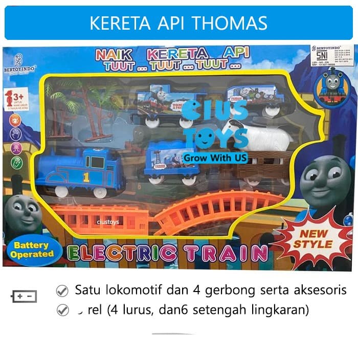 Mainan Kereta Api Motif Thomas | Kereta Thomas Rel