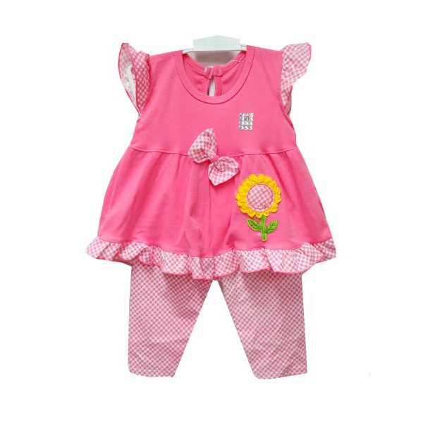 Fashion Anak Perempuan Baju Anak Motif Bunga Matahari