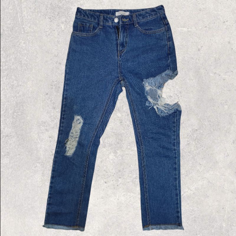 celana jeans cewek riped,robek,rawis (preloved)