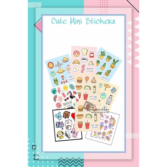 Cute Mini Sticker Jurnal Gift Scrapbook Hampers