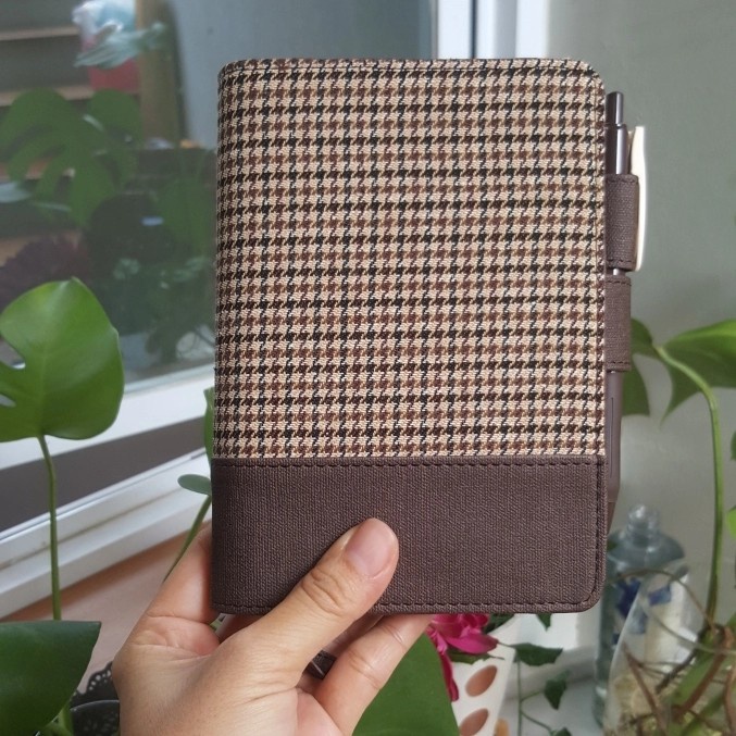 

(BISA COD) Hobonichi / Stalogy / Midori MD cover , sampul Diary Bullet Journal - Coklat A6