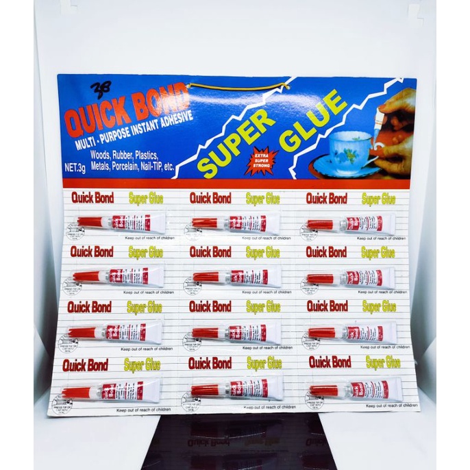 

Lem super glue Quik Bond/ lem super glue/ isi 12pcs