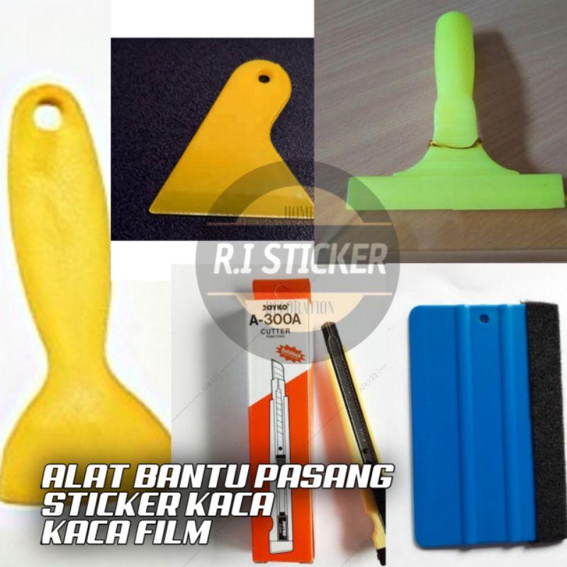 Satu Set Alat Pasang Stiker - Stickee kaca Film Murah berkualitas Alat bantu pasang kaca film racel