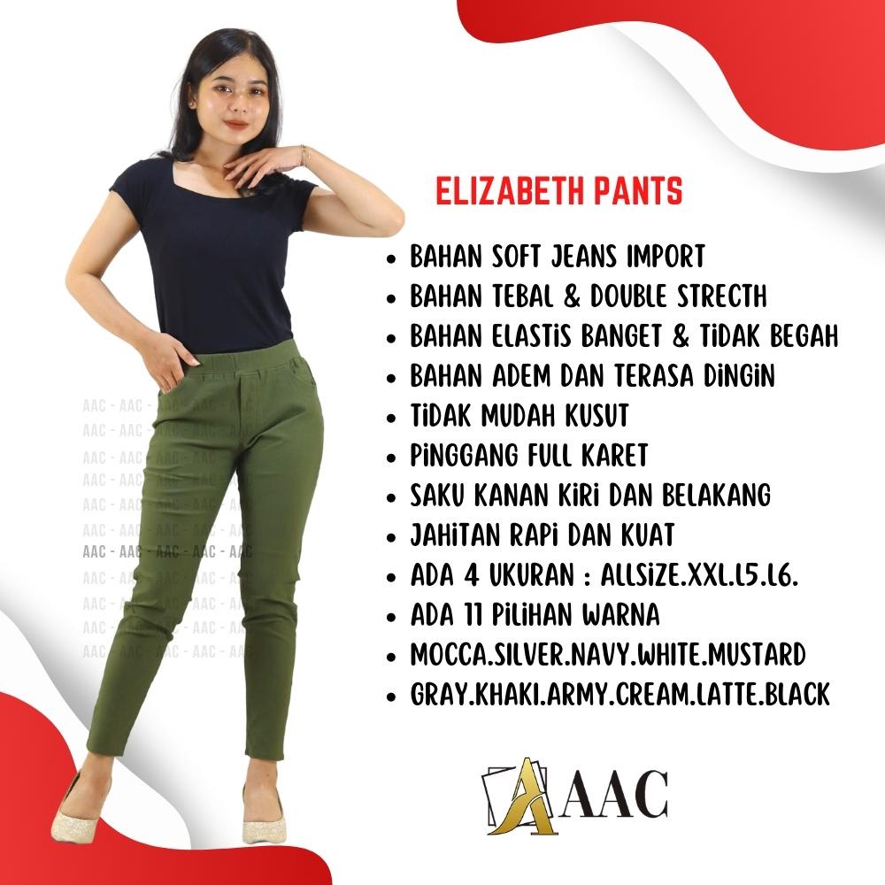 Celana Chino Wanita Bahan Melar Elastis Elizabeth Pants (Part 1)