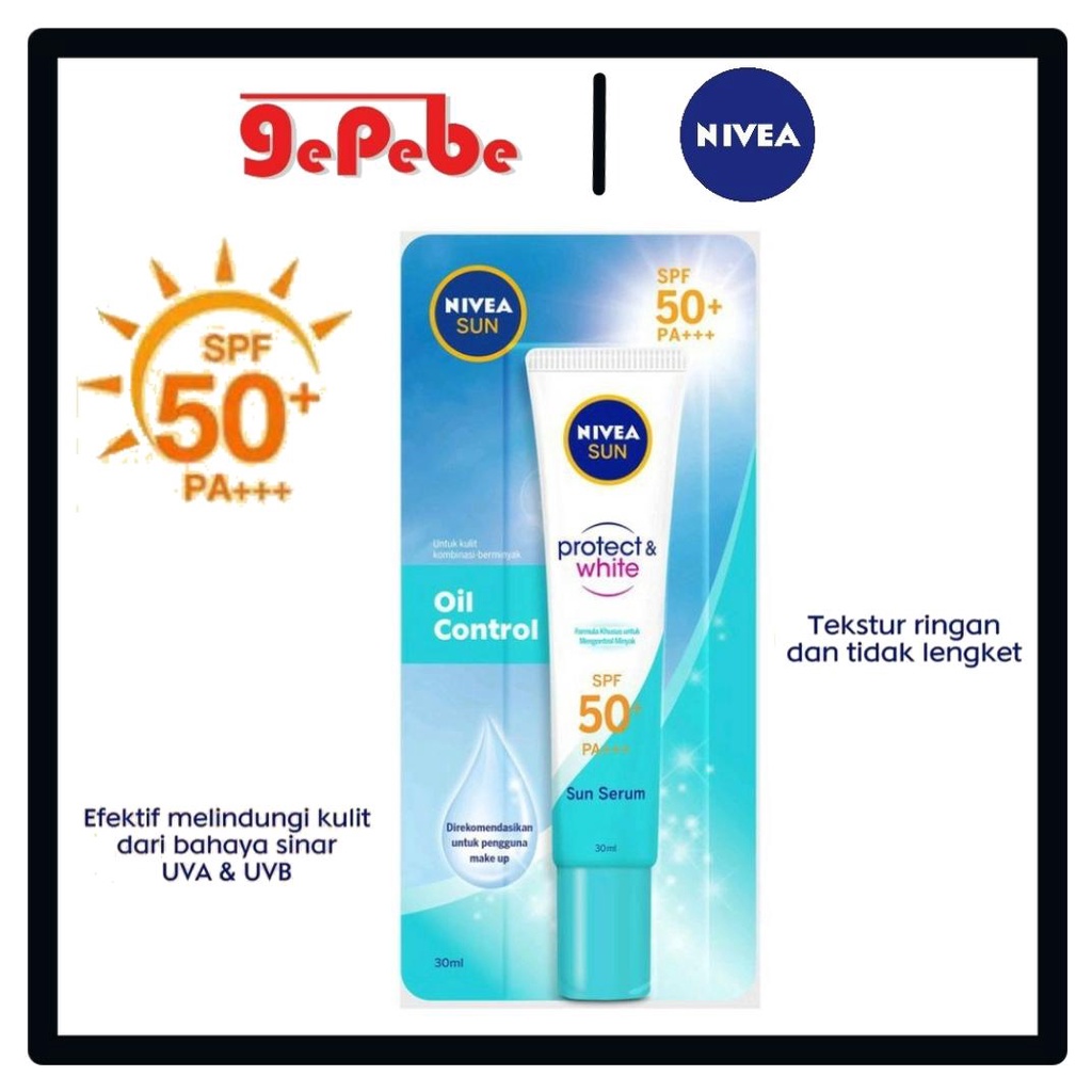 NIVEA WHITE AND PROTECT SUN SERUM SPF 50 OIL CONTROL 30 ml