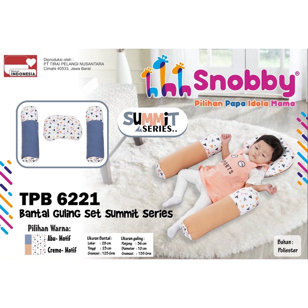 Snobby Bantal Guling Bayi Set Summit Series Bahan Halus Tidak Berbulu - TPB 6221