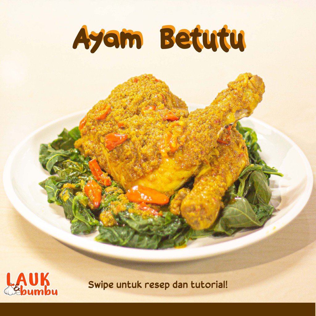 

LAUK BUMBU AYAM BETUTU bumbu siap pakai masak, ready to cook