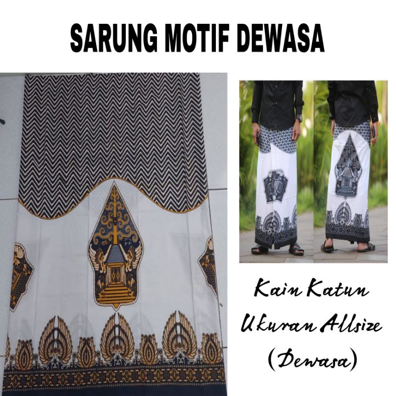 SARUNG MOTIF WAYANG DEWASA