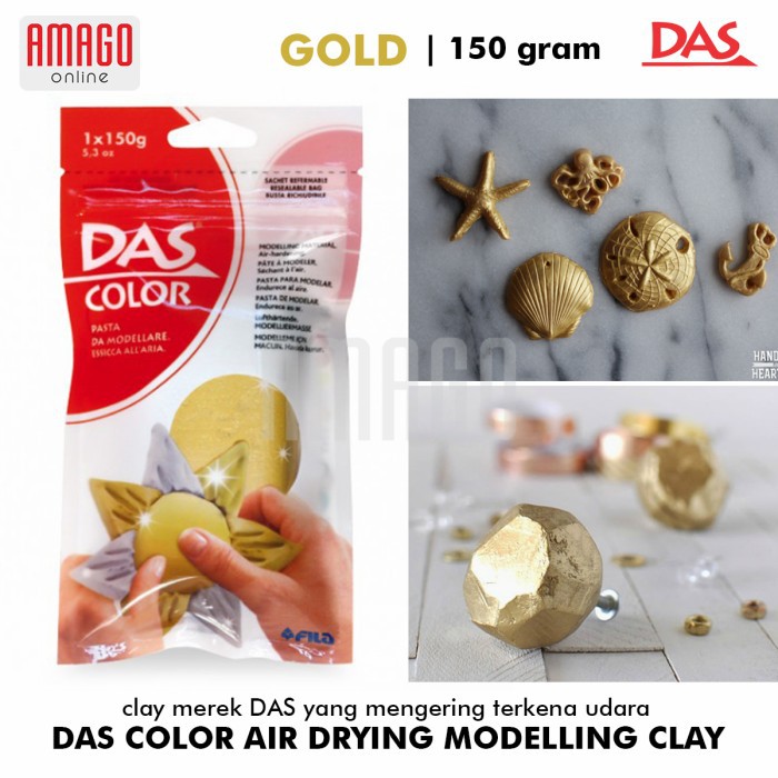 DAS Berwarna Emas DAS Color Modelling Clay - Air Drying - Gold - 150 gram - 385115