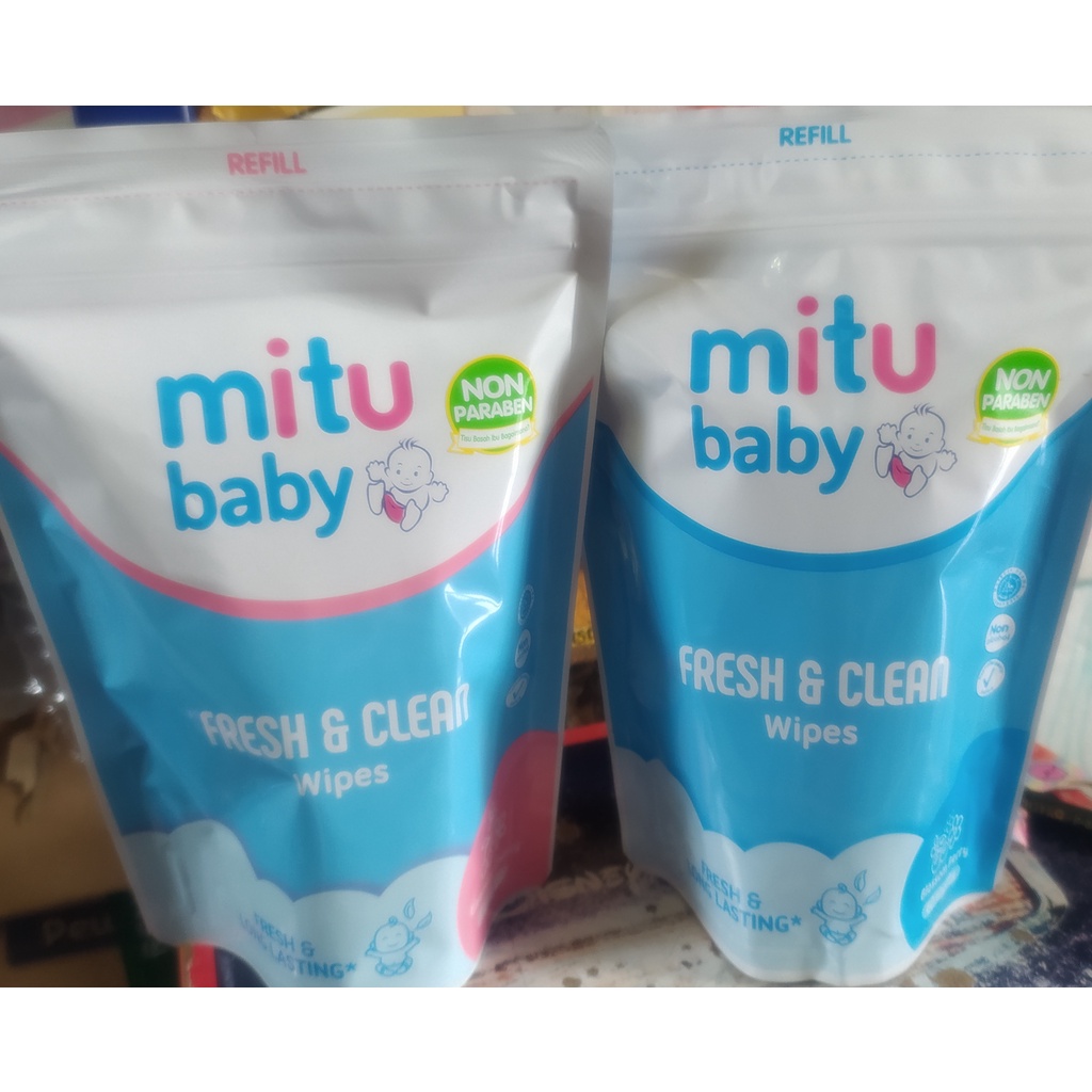 Mitu Baby Wipes Bottle, Refill 60s