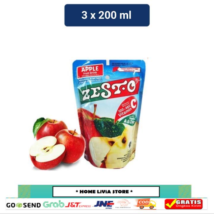 

Zesto Apple Jus 200mL x 3 pcs