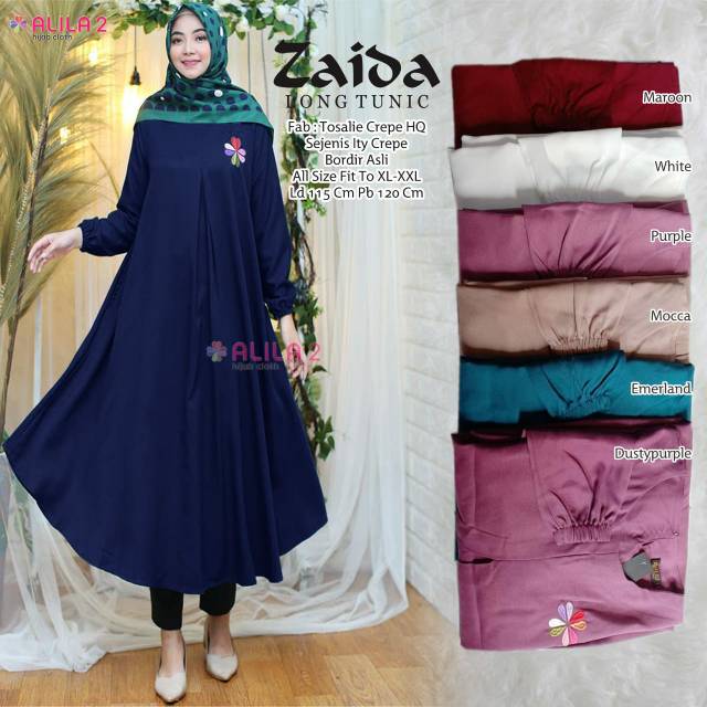 long tunik kekinian ld 115 terbaru simple elegan