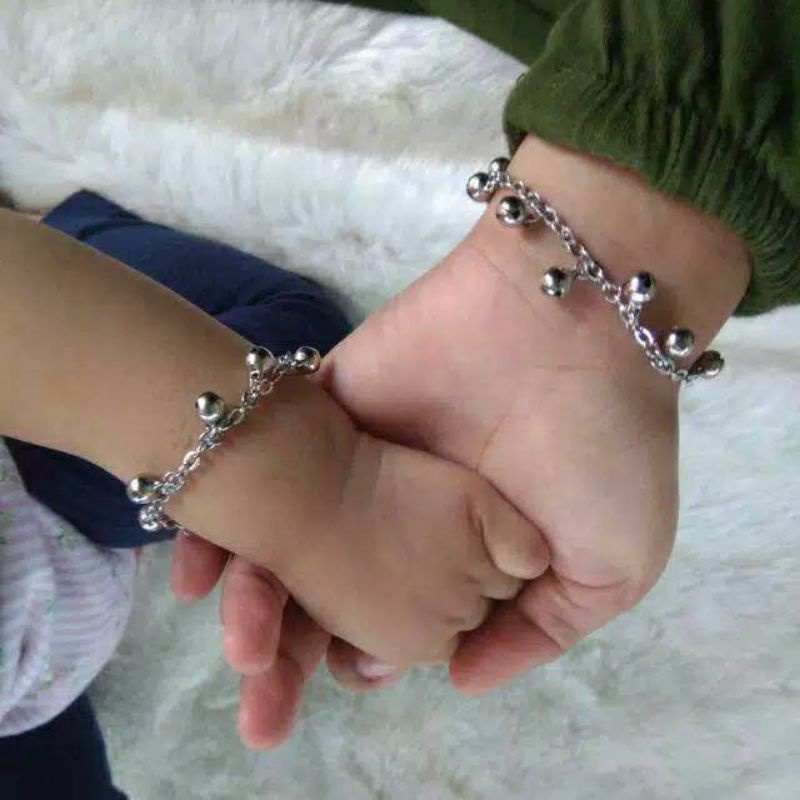 Gelang Kaki/Tangan Bayi Titanium Bunyi Krincing