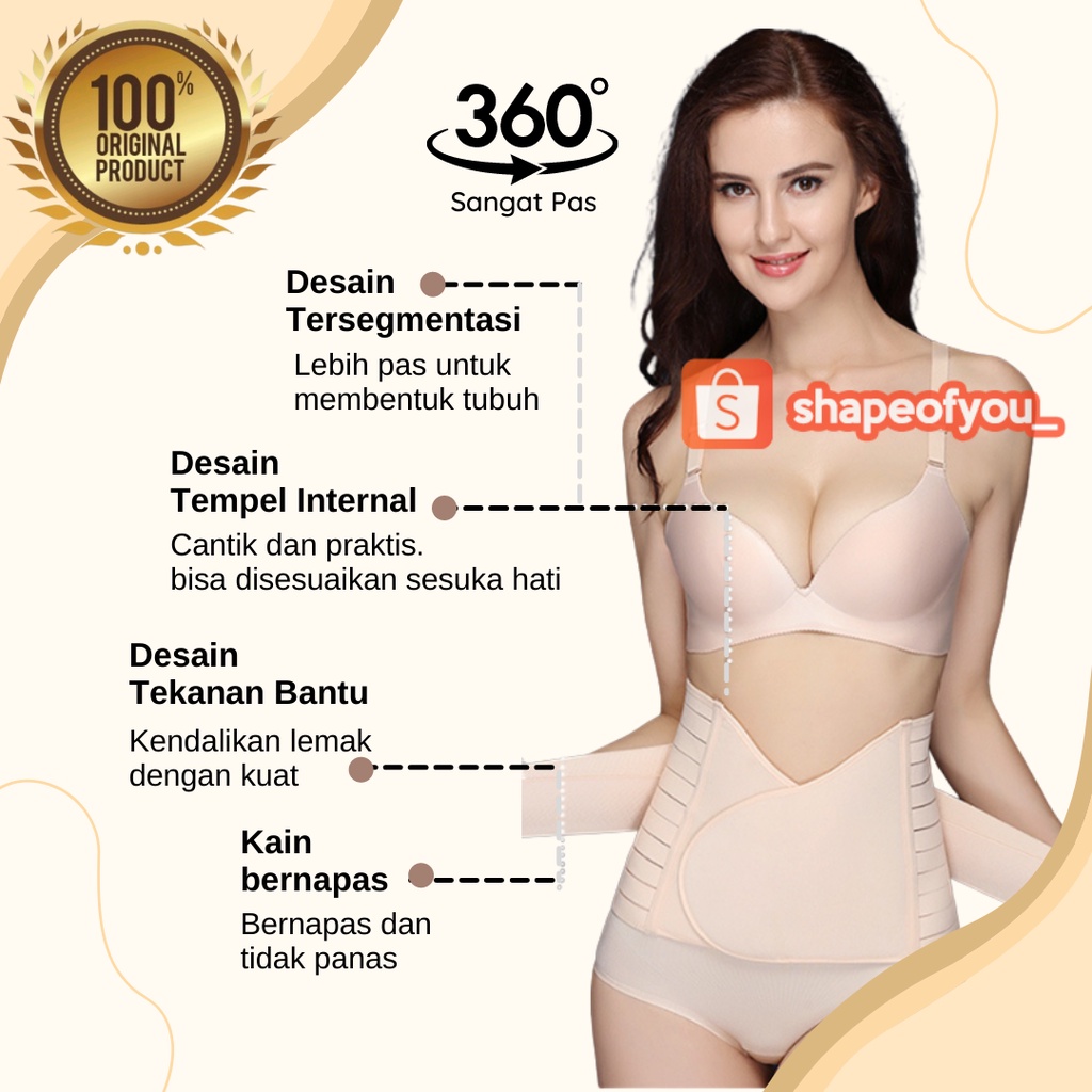 Korset Bengkung Stagen Gurita Lahiran Ibu Melahirkan Korset Pelangsing Pengecil Perut Buncit Melahirkan Postpartum Corset Premium Modern Korset Dobel Double Perekat Jumbo Korset Habis Setelah Operasi Sesar Cesar Caesar Tally Murah Grosir Ampuh Shapeofyou