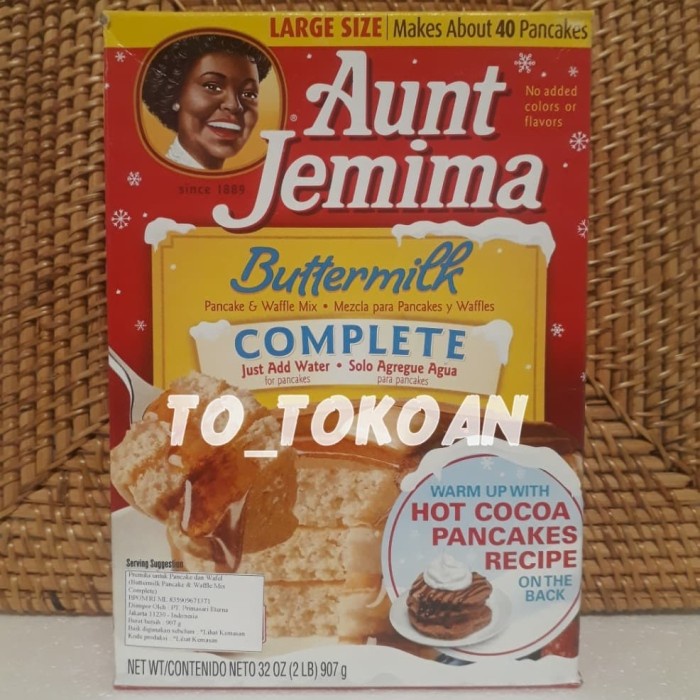 

BISA COD AUNT JEMIMA BUTTERMILK PANCAKE & WAFFLE MIX COMPLETE 907 GR