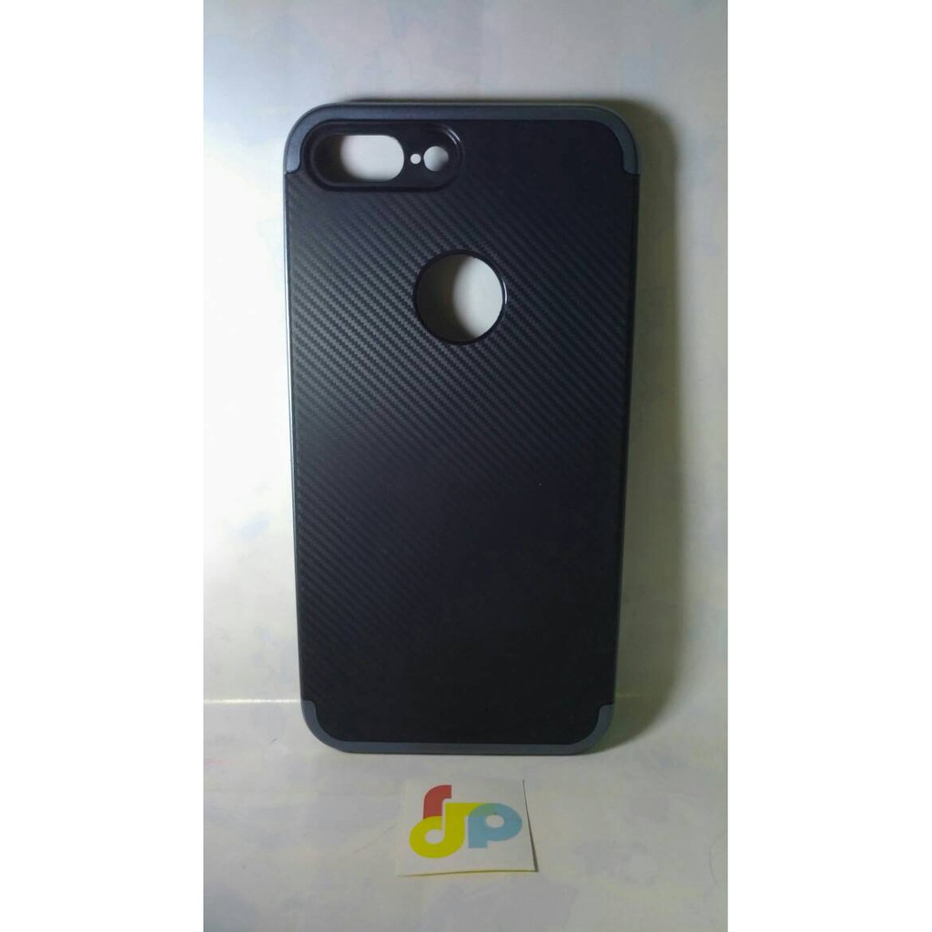 Iphone 7 Plus Casing Softcase Carbon Delkin Full