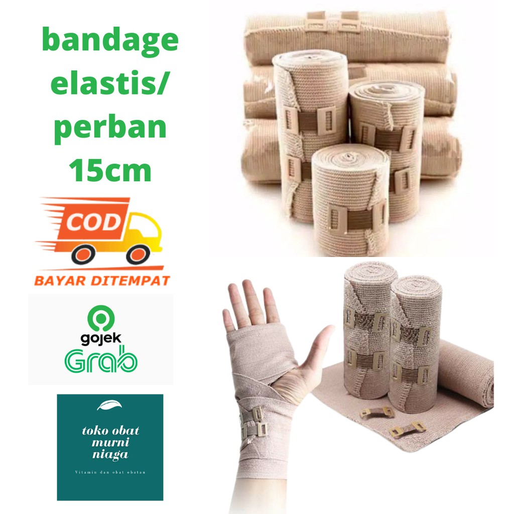 Bandage elastic Perban Patah Tulang Kain coklat 15cm x 4,5m