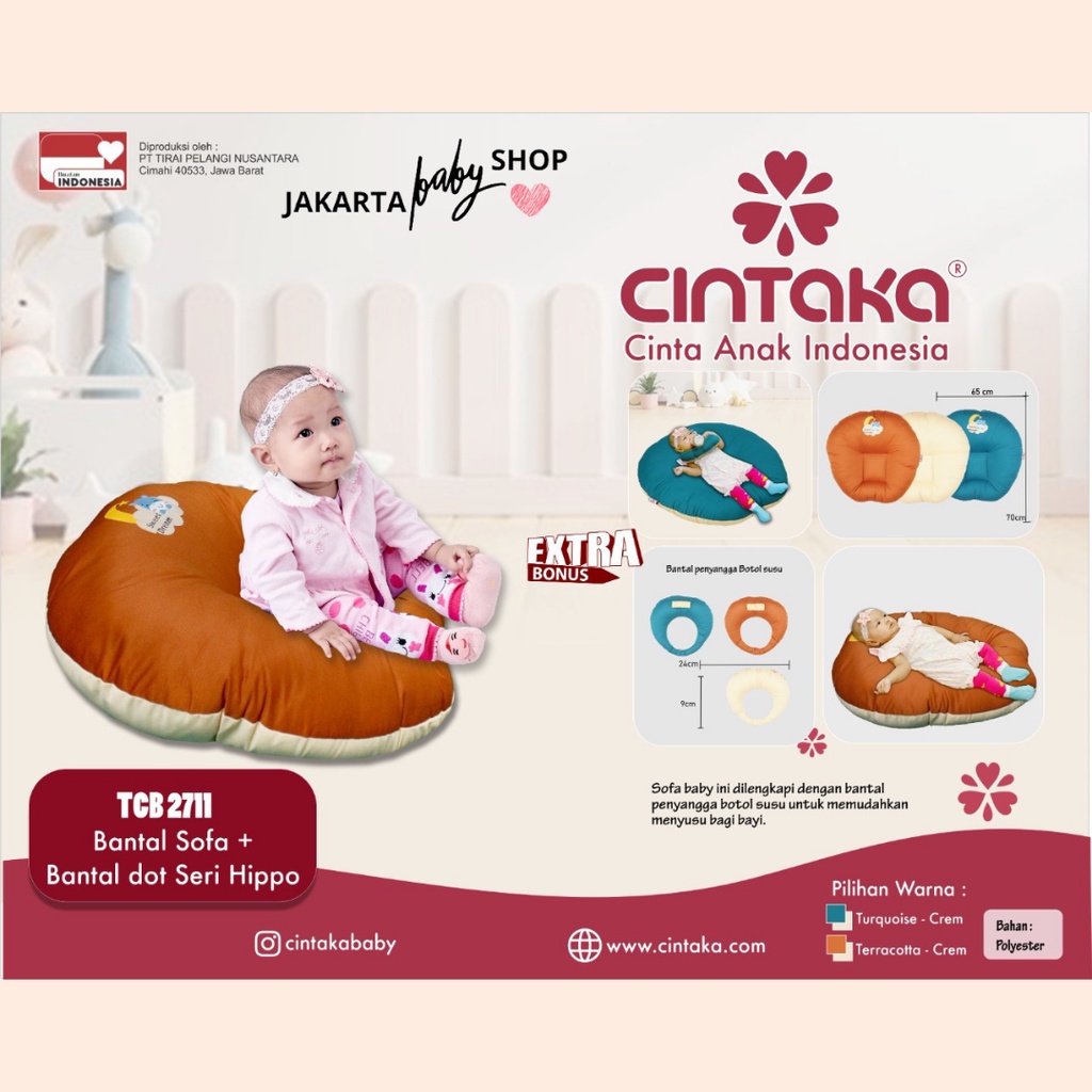 BANTAL SOFA BAYI +BANTAL DOT SERI HIPPO CINTAKA TCB2711