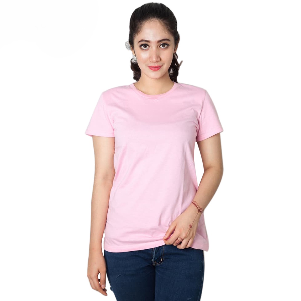 Grosir Kaos Polos Wanita Lengan Pendek Katun Combed 30s Polosan  Premium Adem KAOS POLOS  DEWASA