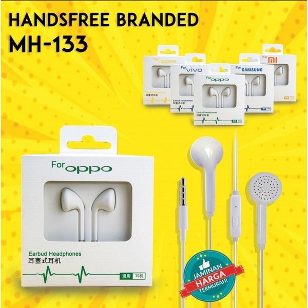 Headset OPPO Handsfree / Earphone OPPO / Earphone Xiaomi MH133 Non Karet