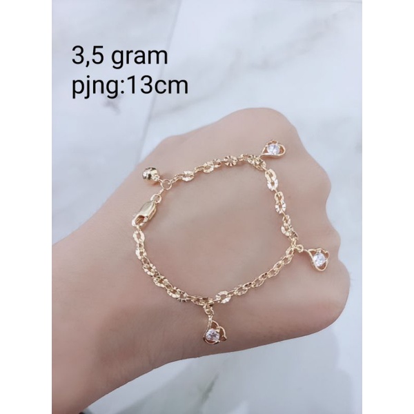 gelang perak asli silver925 lapis emas/gelang nori ukir anak+mainan mp1 /gelang fashion anak