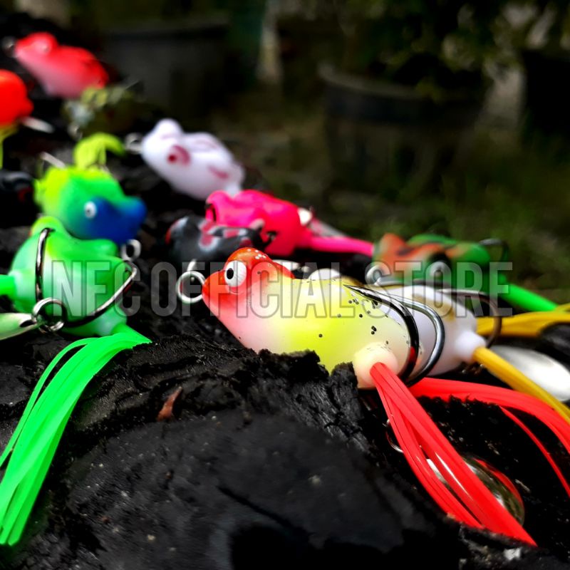 Soft frog mini 3 cm / 4,5 gram dengan ekor dan blade KILLER rekomendasi untuk Ultralight casting