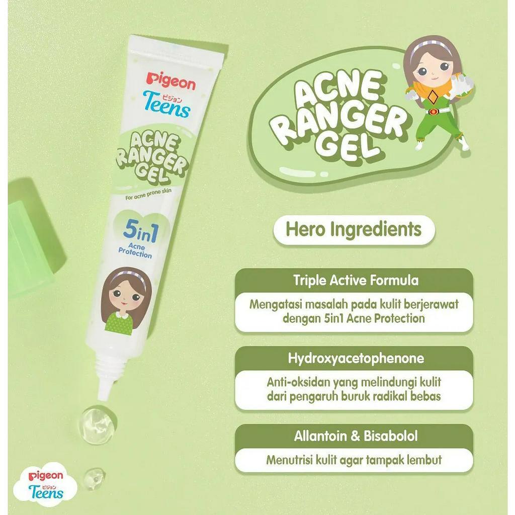 PIGEON Teens Acne Ranger Gel | Toner | Moisturizer | Facial Wash | Perawatan Jerawat