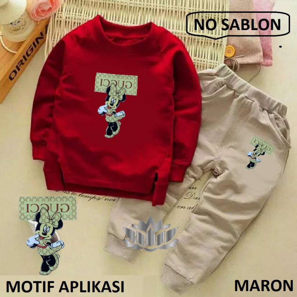 BO - SETELAN MICKEY ICCUG / SETELAN ANAK-ANAK / FASHION ANAK / PAKAIAN ANAK-ANAK PEREMPUAN / SET ANAK