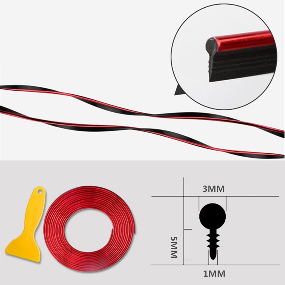 5 Meter List Dashboard Trim Mobil Interior Dekorasi Lis Moulding Strip Dengan Scraper Trim Dekorasi interior Mobil Strip DIY