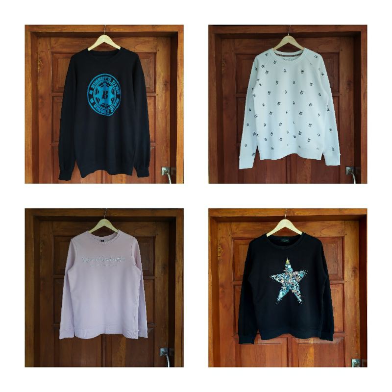 ❗THRIFT❗ CREWNECK SWEATER OVERSIZE LENGAN BALON