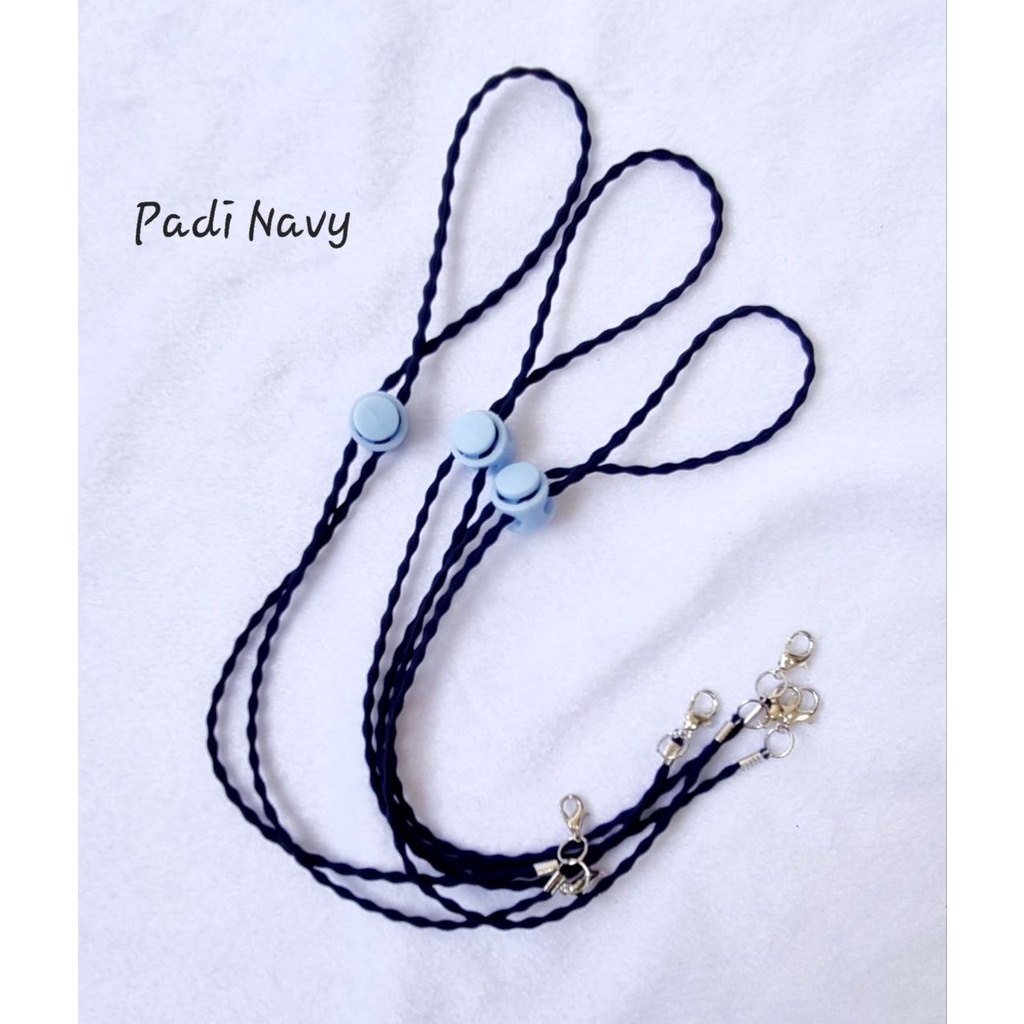 ❤️CERIA❤️ STRAPMASKER/ TALI MASKER PADI KOKOT UDANG-Padi Navy