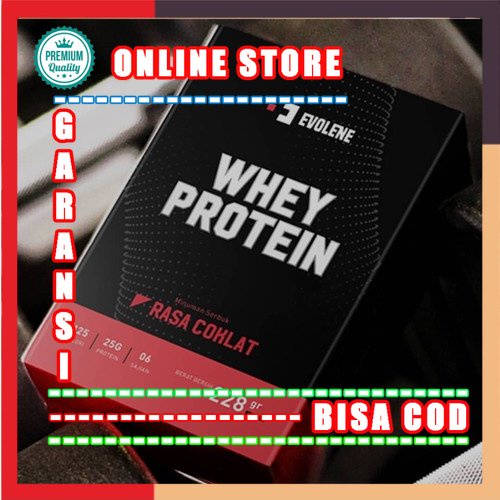 Evolene Whey Protein 228gr (isi 6 Sachet) / suplemen membentuk otot badan / Suplemen membentuk bedan