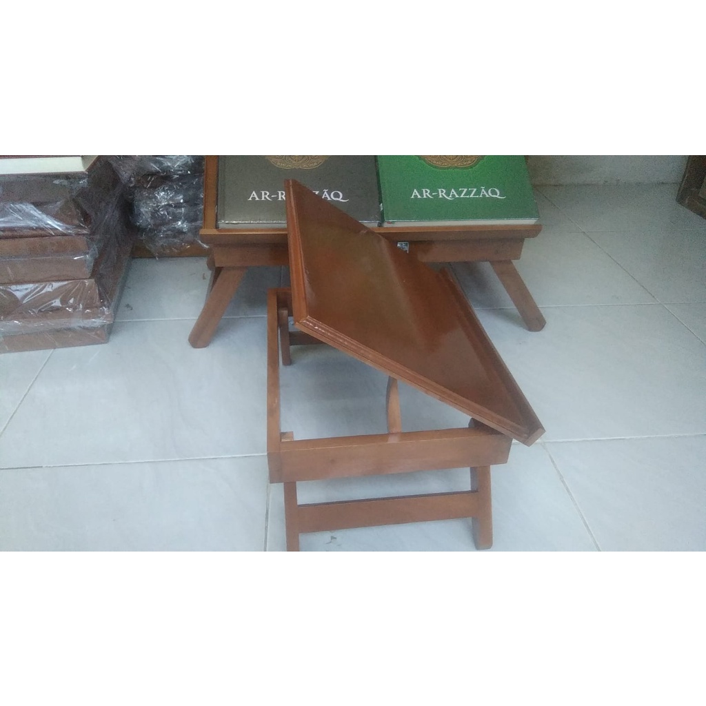 Rehal Meja Lipat untuk Membaca Al Quran - Meja Lipat Ngaji - Meja Lipat Laptop