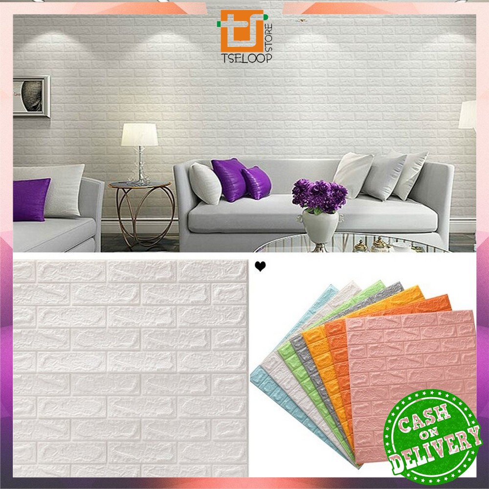 OFM-C206 Wallpaper Dinding Foam 3D Kecil Motif Batu Bata / Walpaper Stiker Dinding Dekorasi Kamar-5