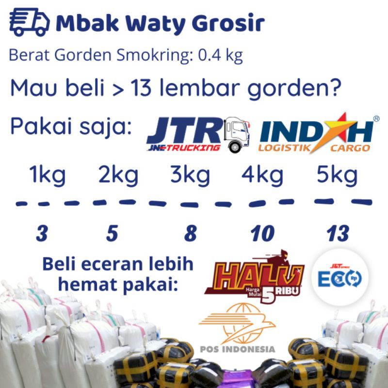 Watygrosir READY LAGI! Gorden Smokring Besar Murah uk 135x220 Produksi Sendiri Homemade uk 135x220 stok ready