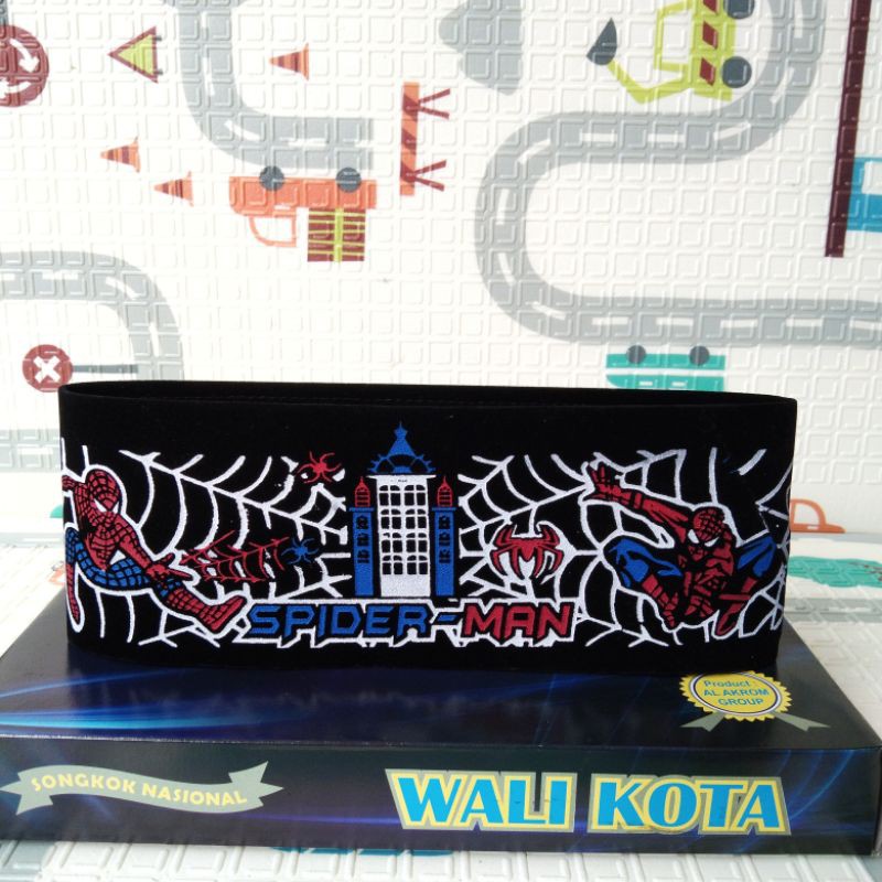 Peci Anak Karakter Wali Kota Spiderman Upin Ipin Tayo Tobot Mobil Legends Songkok Anak Berkualitas