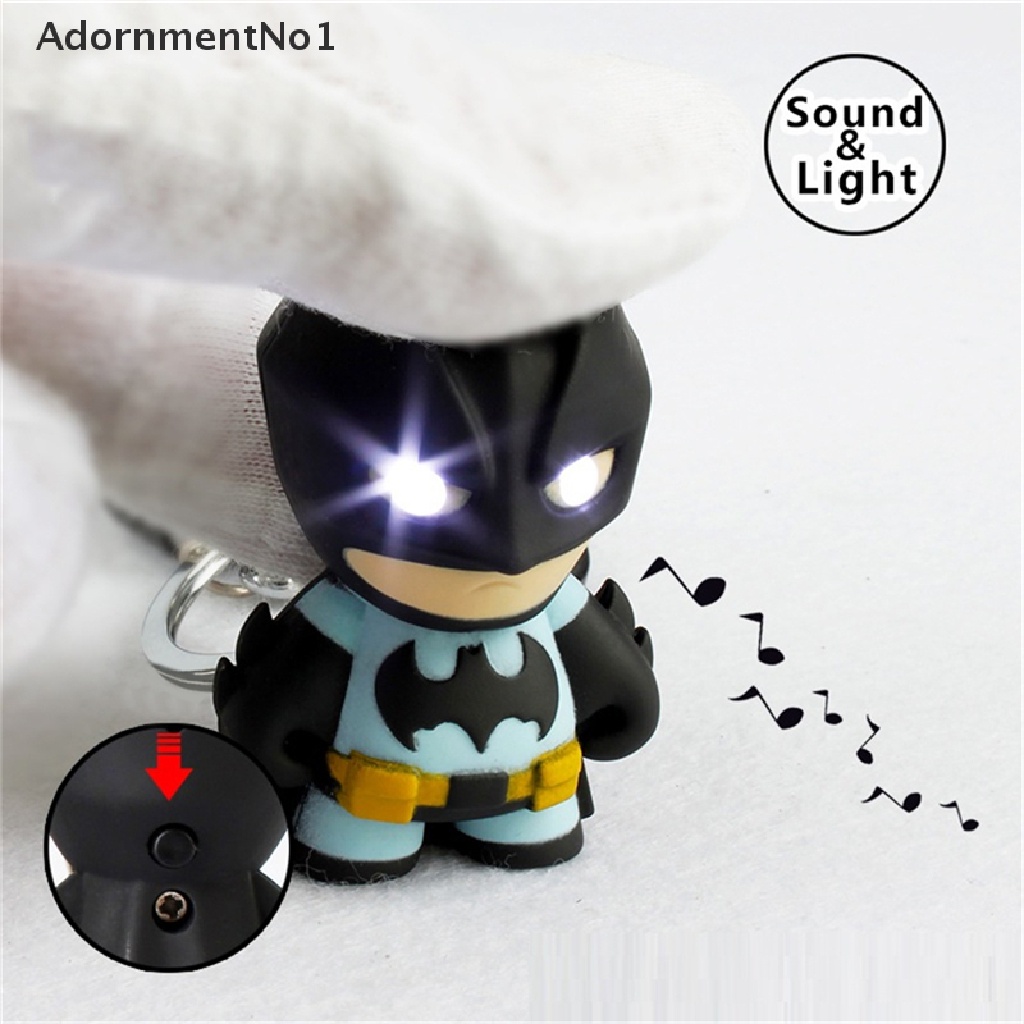 (AdornmentNo1) Gantungan Kunci Bentuk Batman Dengan Lampu Senter Led + Suara