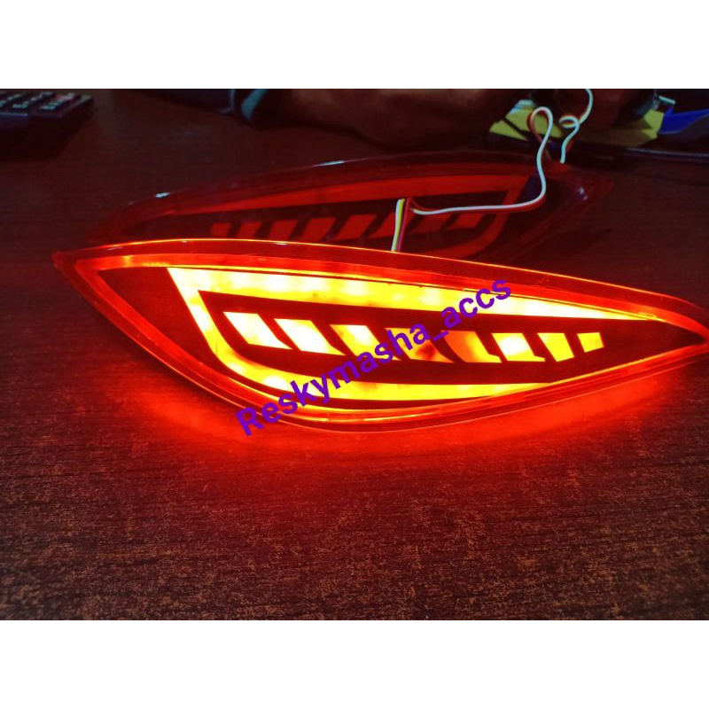 lampu reflektor bumper all new rush 2018