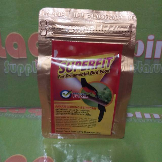 superfit gold pakan burung ornamental makanan ber probiotik vitamin supervit