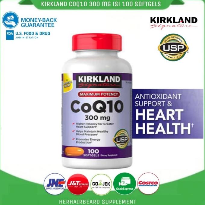 kirkland maximum potency co Q10 300mg isi 100 softgels/coQ10 300mg Lc