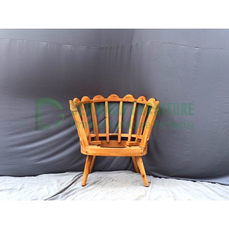 KURSI TAMU KERANG KAYU MAHONI KURSI BUNGKUS DEKORASI PELAMINAN TERMURAH