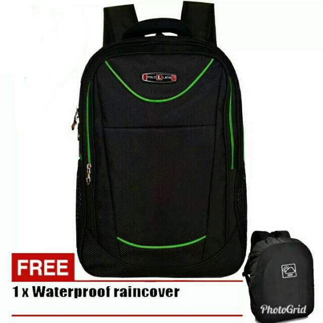 polo latin tas ransel laptop pria wanita