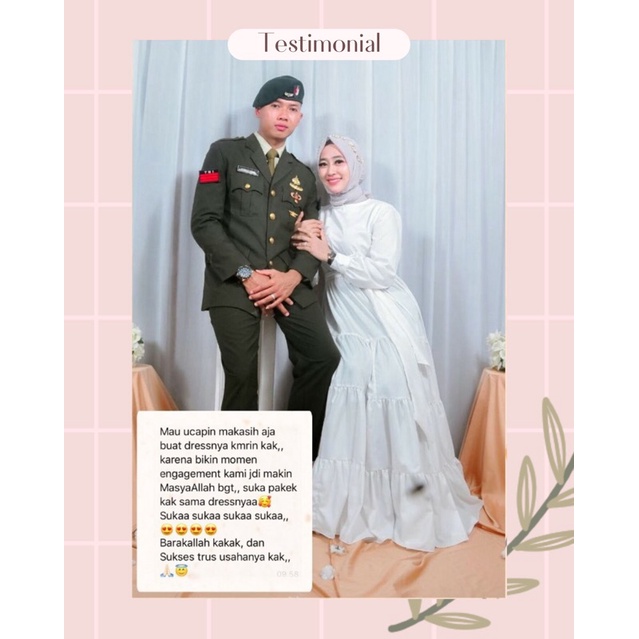 CALULA DRESS BYGIAGIO gaun kondangan dress akad simple gaun wedding pernikahan baju muslim putih dress lamaran elegan pakaian wanita pesta elegan fashion korea dres lebaran cantik anggun mewah nyaman gaun vintage fashion dress bahan katun toyobo adem