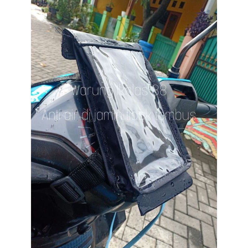 Holder HP Anti air Toucscreen layar untuk motor tas Hp motor