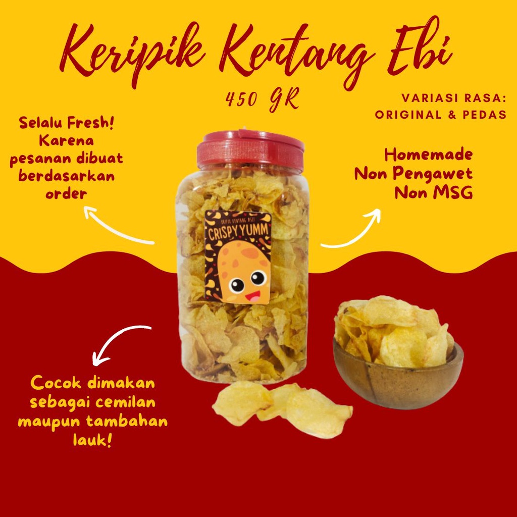 

Keripik Kentang Ebi - 450gr