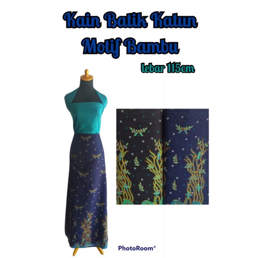 Bahan Kain Batik Katun halus motif Bambu / batik cotton lembut murah meteran