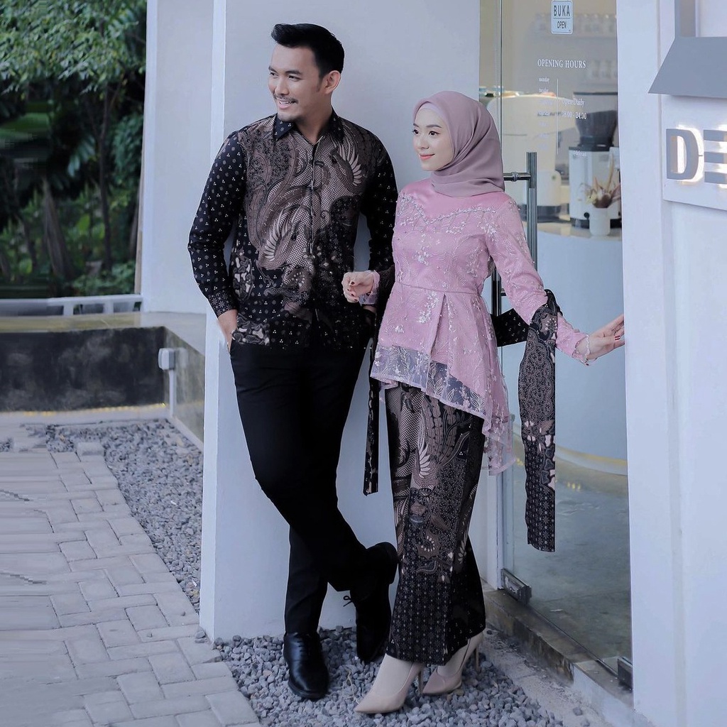 Maura Couple - Sania Ruffle Batik Couple Ori Ndoro Jowi DNT Garansi Termurah Shopee - BATIK couple