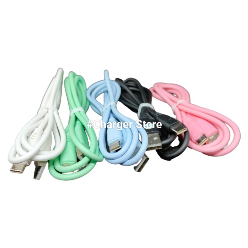 Kabel Data OTF Macaron Type C Fast Charger Data Cable 2.4A