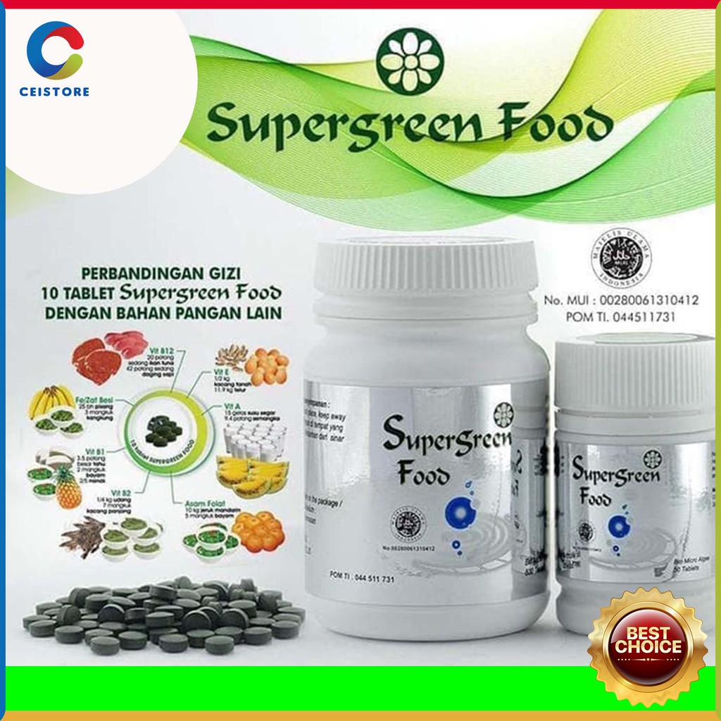 Suplemen Makanan Super Green Food | Super Green Food 50 Tablets