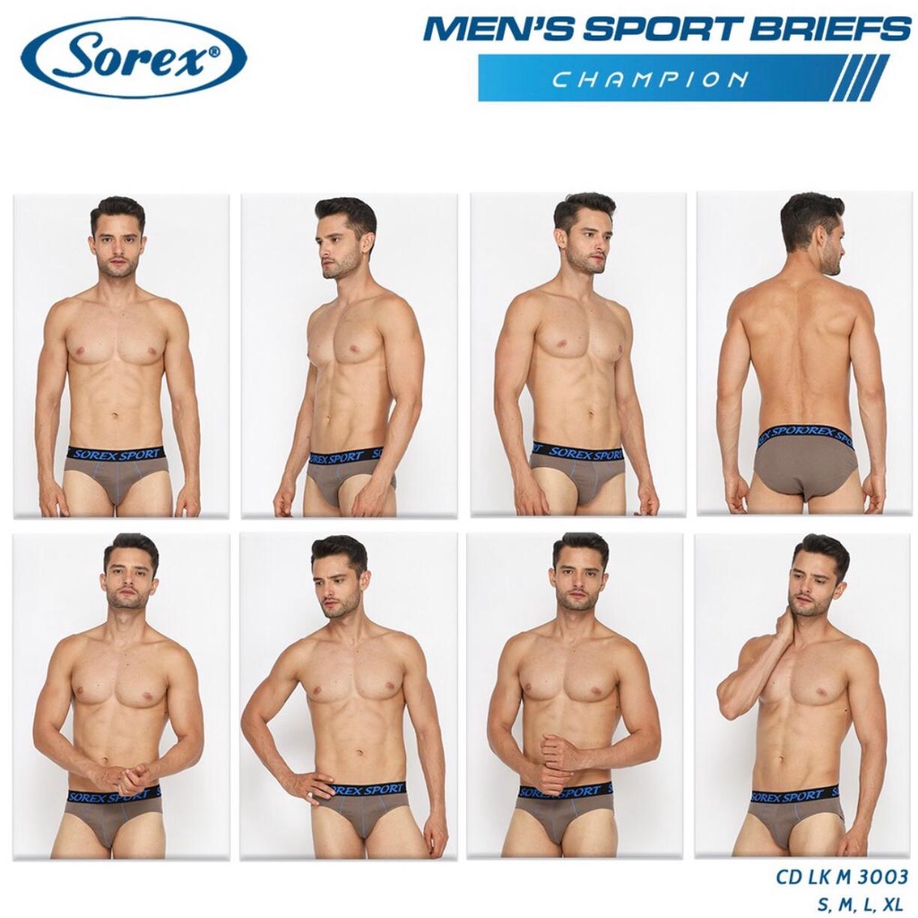 CD SOREX PRIA M3003 ( HARGA DI ATAS 1BOX ISI 3PCS ) - SOREX SPORT - CELANA DALAM PRIA MURAH BAHAN KATUN ANTI IRITASI DAN LEMBUT BAGUS DAN NYAMAN - CD SOREX COWOK ANAK DEWASA REMAJA - SIZE M L XL - KARET LEBAR MODEL SPORT - AR98STORE